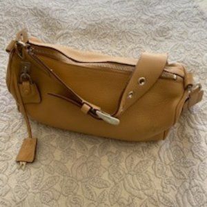 Prada Vitello Daino Shoulder Box Bag | Leather Beige Camel